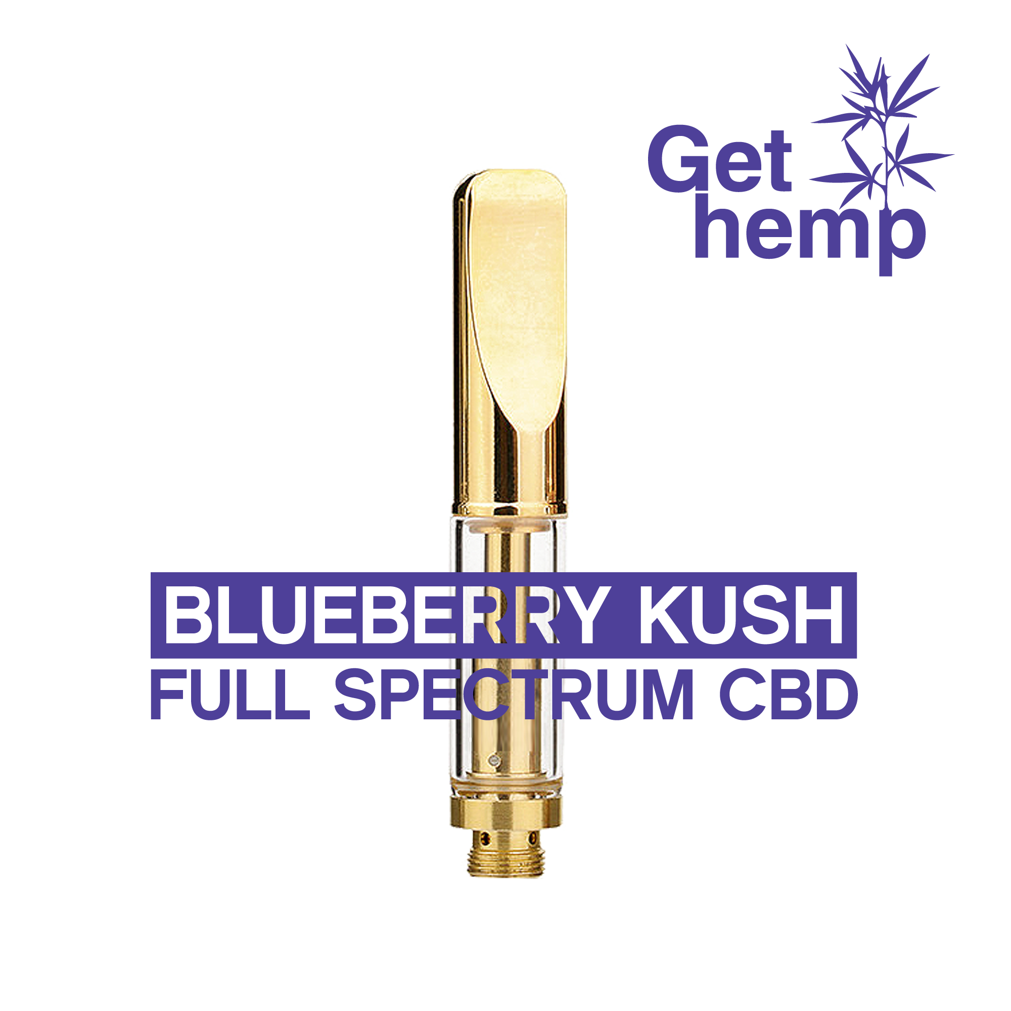 Gethemp CBD PreFilled Blueberry Kush Cartridge Leafly